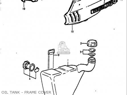 OIL TANK - FRAME COVER - GT750 1972 (J) USA (E03)