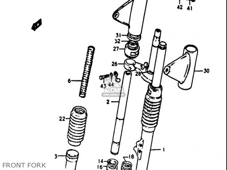 FRONT FORK - GT750 1972 (J) USA (E03)