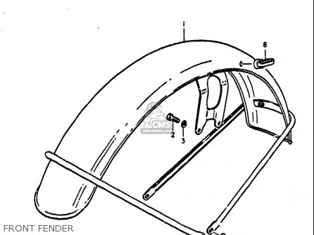 FRONT FENDER - GT750 1972 (J) USA (E03)