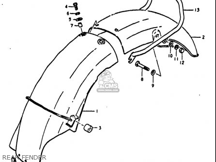 REAR FENDER - GT750 1972 (J) USA (E03)