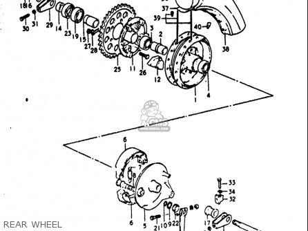 REAR WHEEL - GT750 1972 (J) USA (E03)