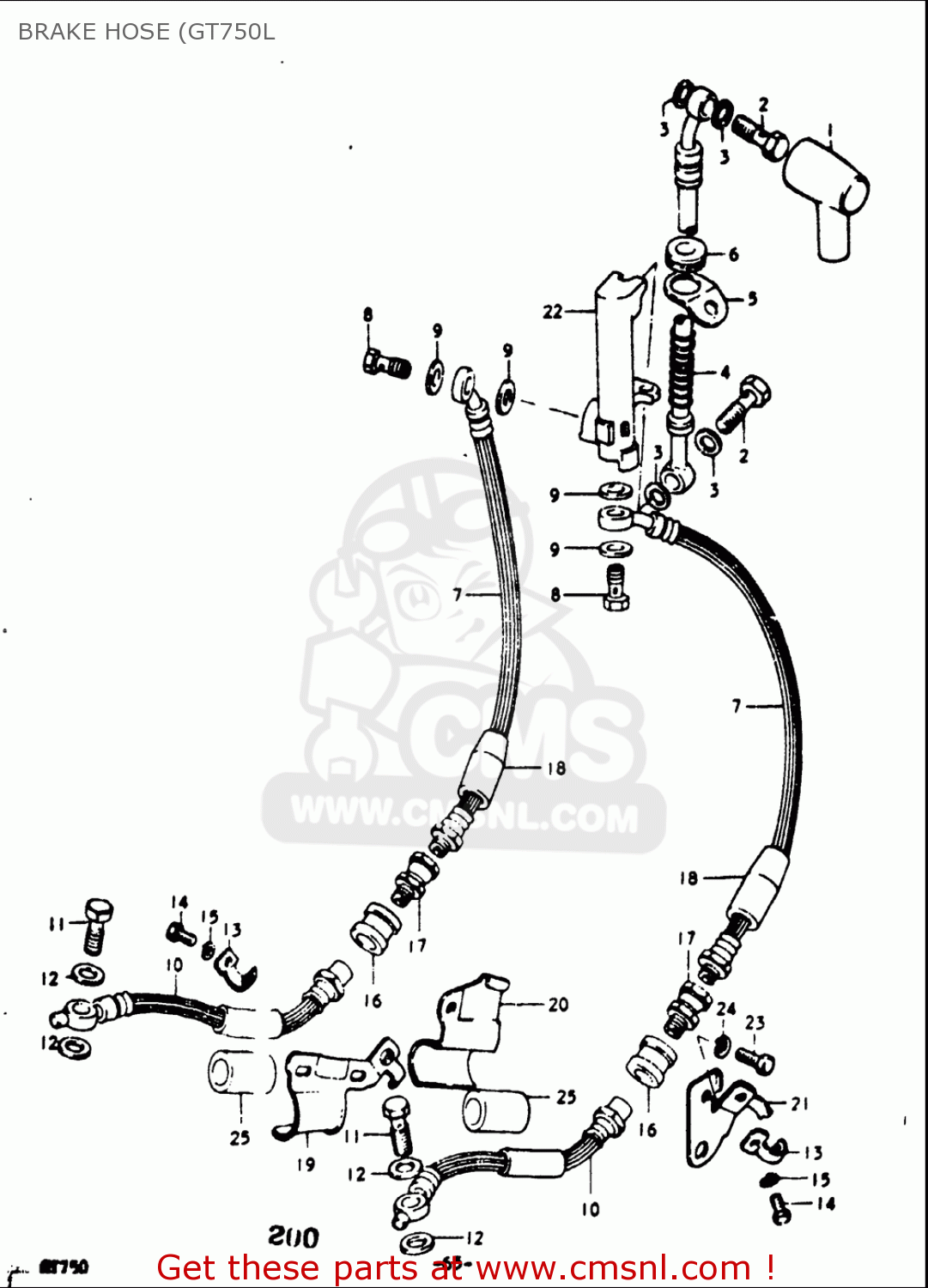 Suzuki Gt750 1973 1974 1975 1976 1977 (k) (l) (m) (a) (b) Usa (e03 