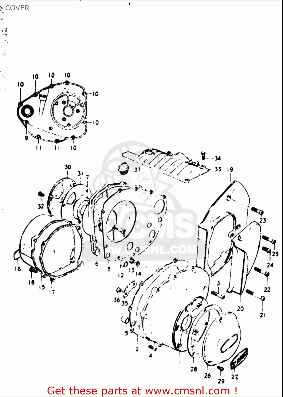 COVER GT750 1973 1974 1975 1976 1977 (K) (L) (M) (A) (B) USA (E03)