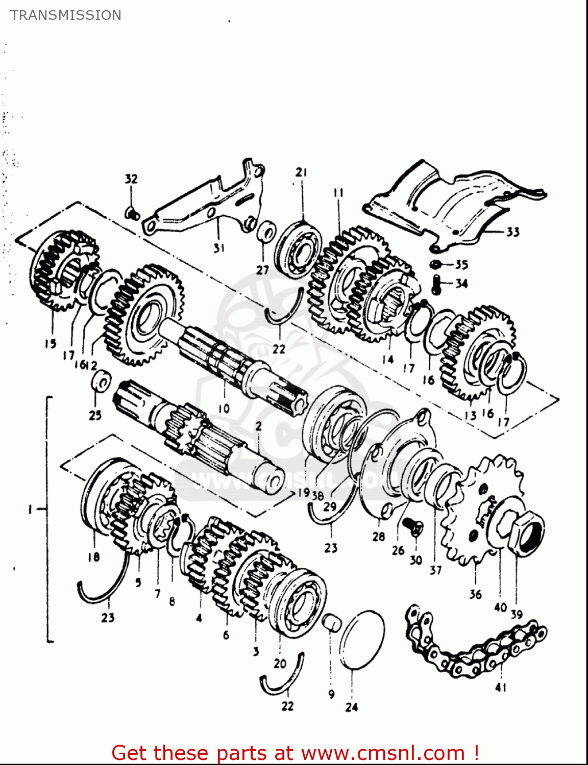 TRANSMISSION GT750 1973 1974 1975 1976 1977 (K) (L) (M) (A) (B) USA (E03)