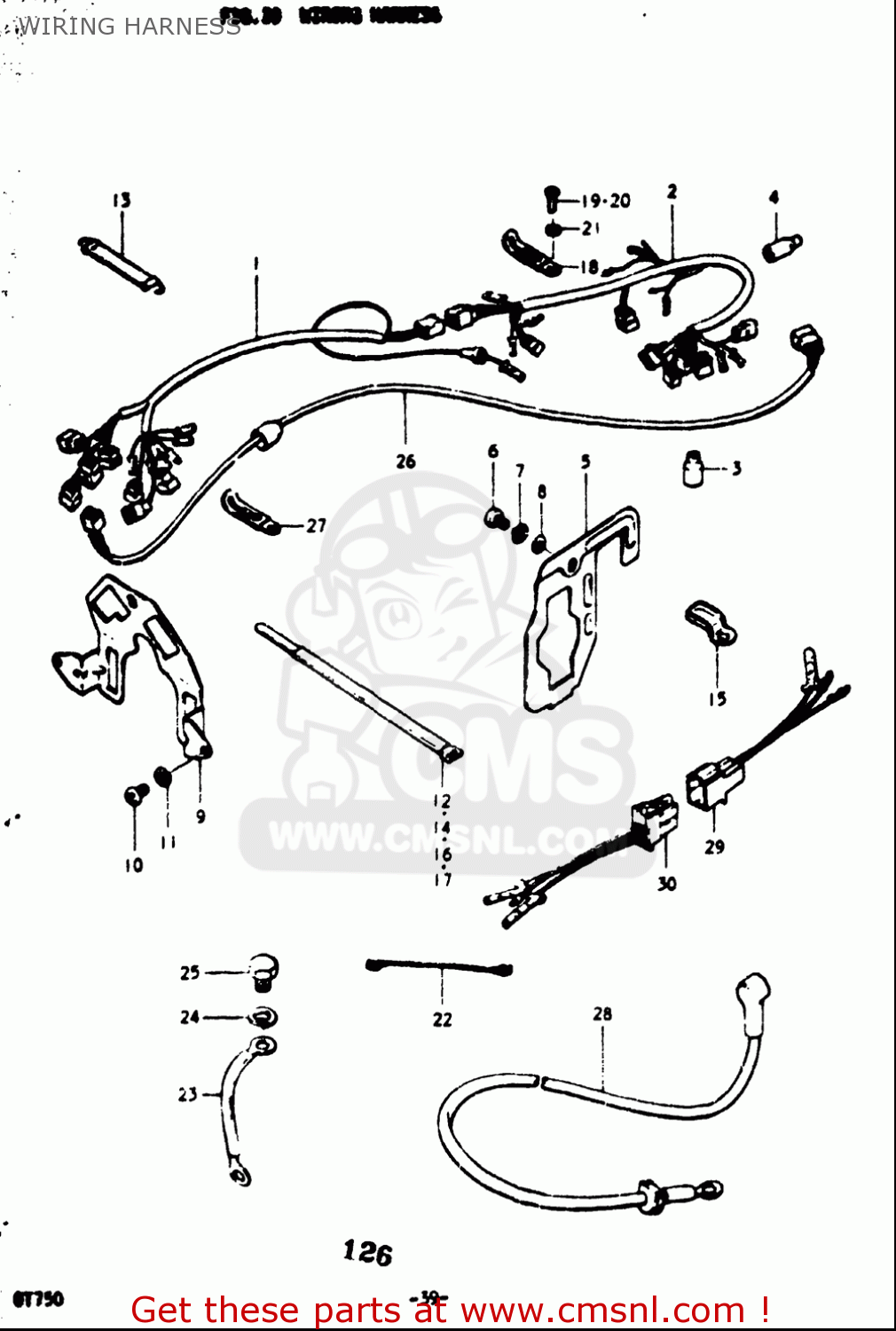 WIRING HARNESS GT750 1973 1974 1975 1976 1977 (K) (L) (M) (A) (B) USA (E03)