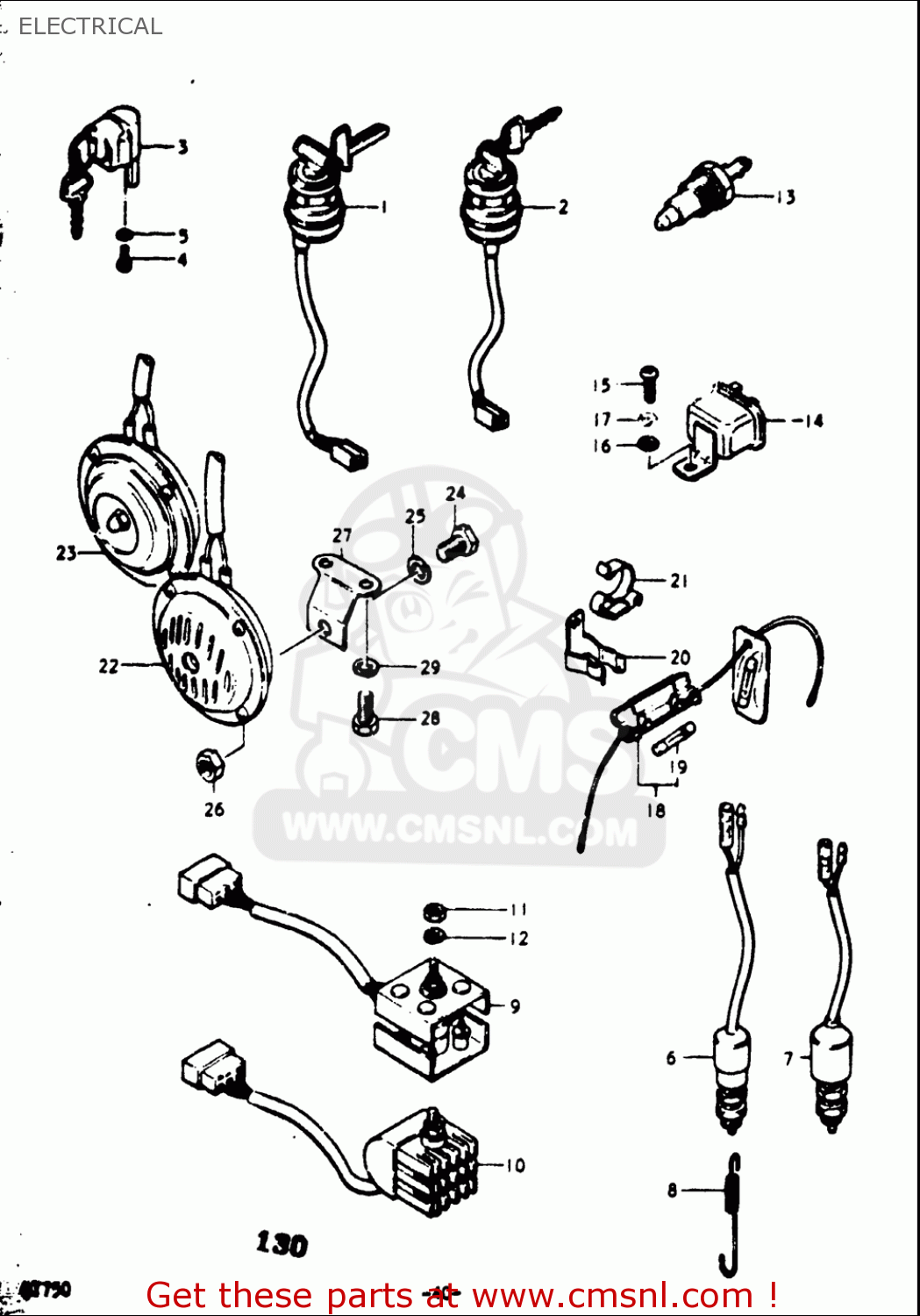 ELECTRICAL GT750 1973 1974 1975 1976 1977 (K) (L) (M) (A) (B) USA (E03)