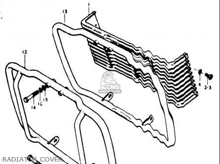 RADIATOR COVER - GT750 1973 1974 1975 1976 1977 (K) (L) (M) (A) (B) USA (E03)