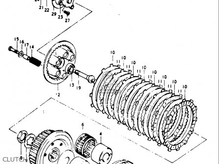 CLUTCH - GT750 1973 1974 1975 1976 1977 (K) (L) (M) (A) (B) USA (E03)