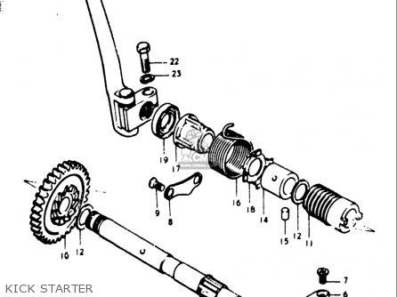 KICK STARTER - GT750 1973 1974 1975 1976 1977 (K) (L) (M) (A) (B) USA (E03)