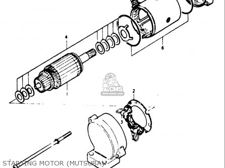 STARTING MOTOR (MUTSUBA) - GT750 1973 1974 1975 1976 1977 (K) (L) (M) (A) (B) USA (E03)
