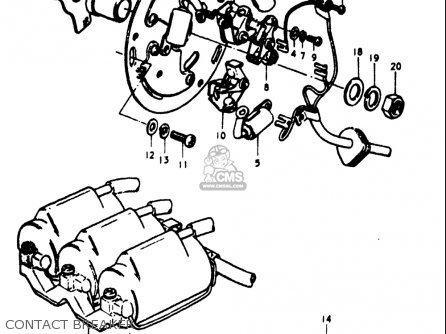 CONTACT BREAKER - GT750 1973 1974 1975 1976 1977 (K) (L) (M) (A) (B) USA (E03)