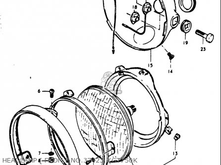 HEADLAMP [ FROM F.NO.37423. (GT750K - GT750 1973 1974 1975 1976 1977 (K) (L) (M) (A) (B) USA (E03)