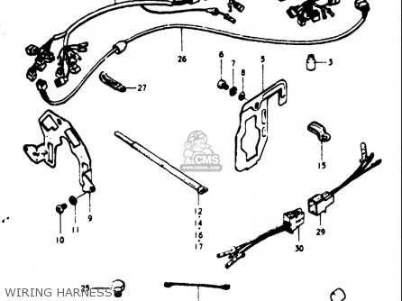 WIRING HARNESS - GT750 1973 1974 1975 1976 1977 (K) (L) (M) (A) (B) USA (E03)