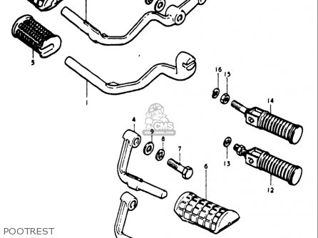POOTREST - GT750 1973 1974 1975 1976 1977 (K) (L) (M) (A) (B) USA (E03)
