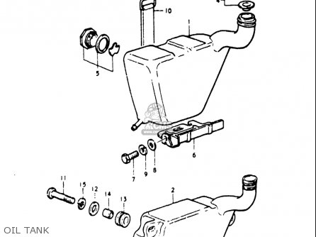 OIL TANK - GT750 1973 1974 1975 1976 1977 (K) (L) (M) (A) (B) USA (E03)