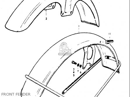 FRONT FENDER - GT750 1973 1974 1975 1976 1977 (K) (L) (M) (A) (B) USA (E03)
