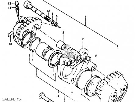 CALIPERS - GT750 1973 1974 1975 1976 1977 (K) (L) (M) (A) (B) USA (E03)