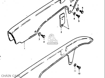 CHAIN CASE - GT750 1973 1974 1975 1976 1977 (K) (L) (M) (A) (B) USA (E03)