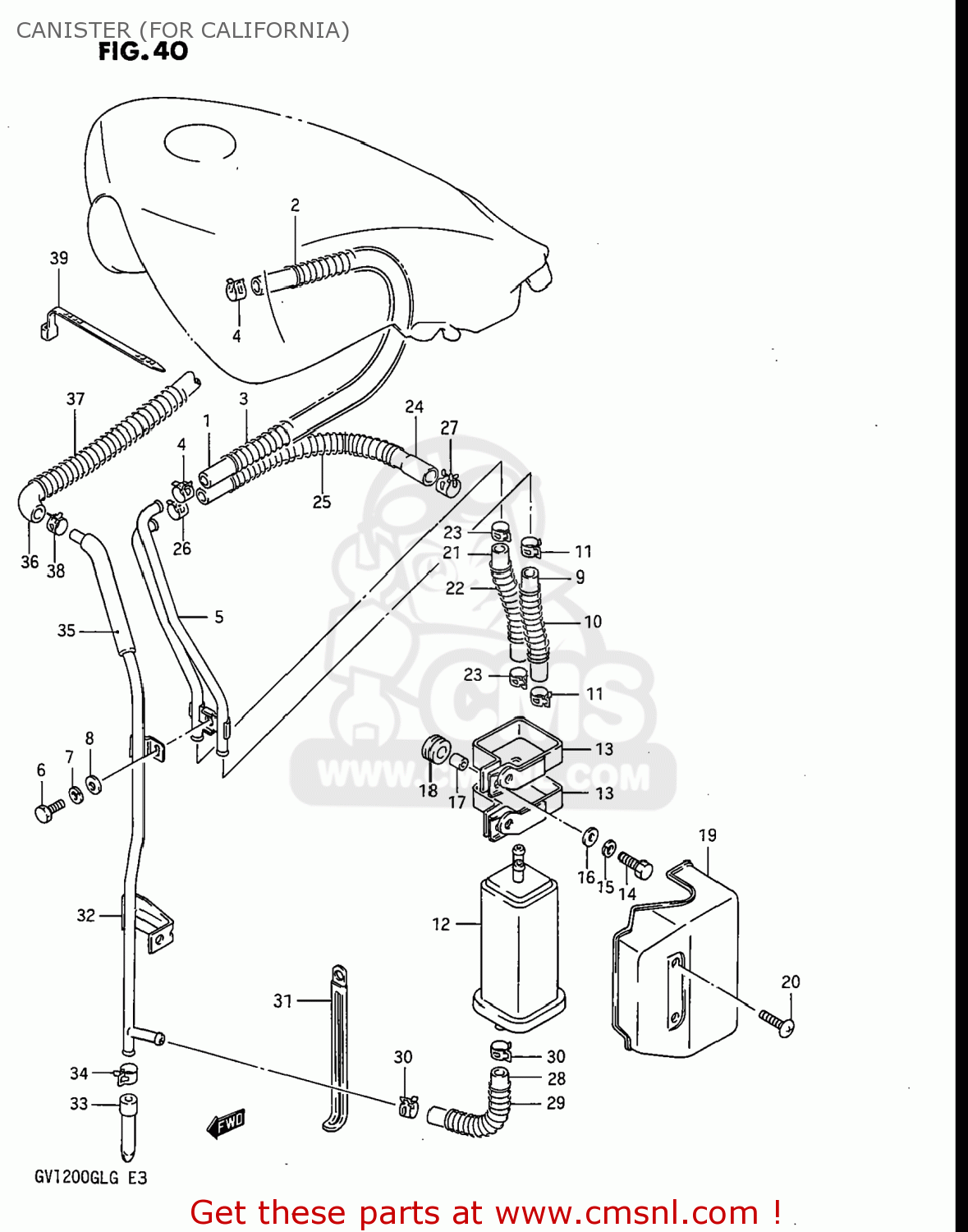 CANISTER (FOR CALIFORNIA) GV1200GLF MADURA 1985 (F) USA (E03)