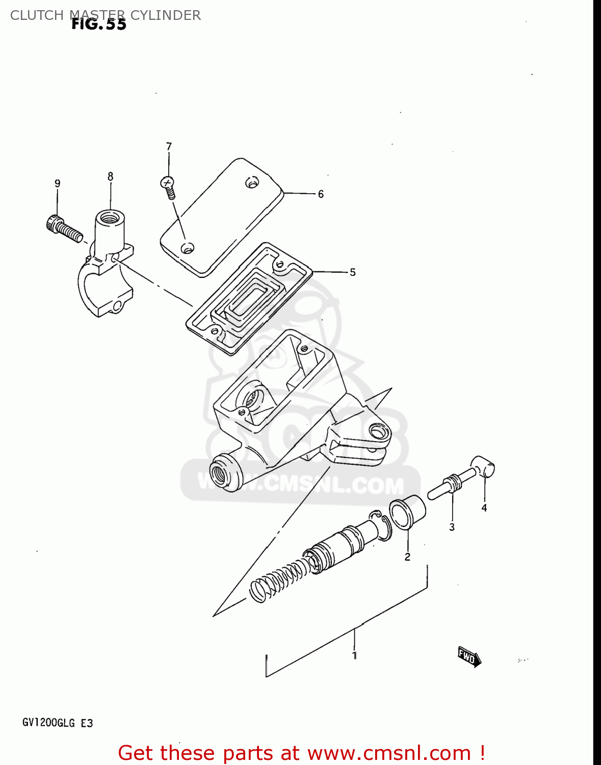 CLUTCH MASTER CYLINDER GV1200GLF MADURA 1985 (F) USA (E03)