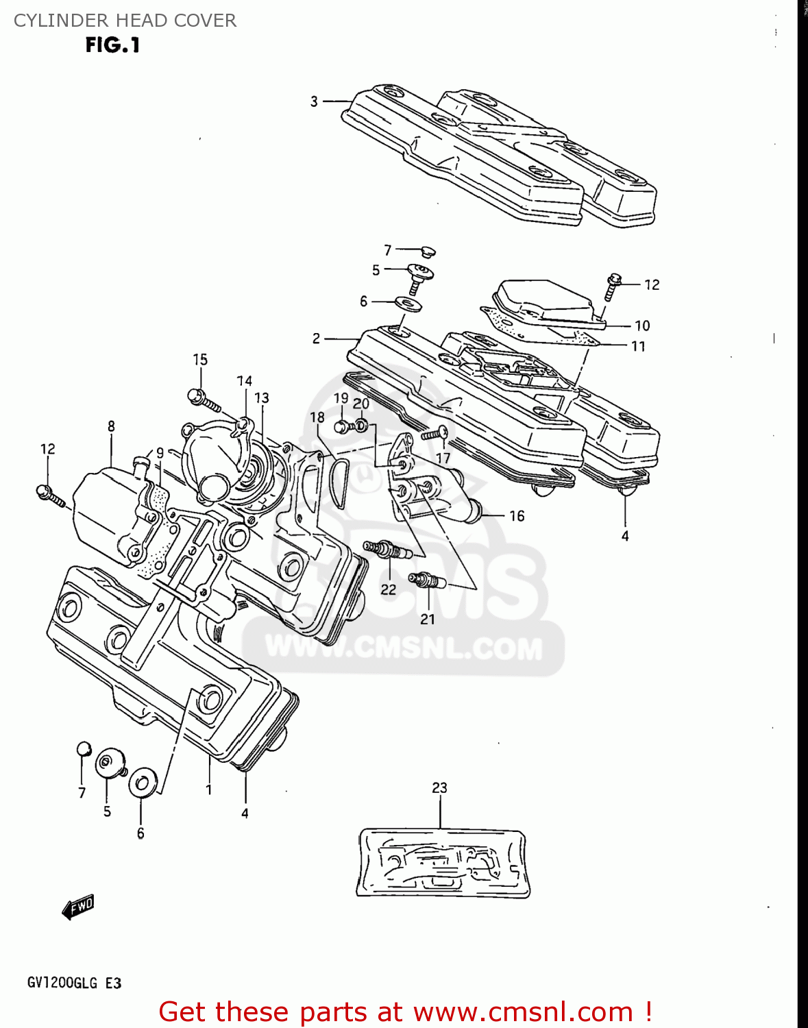 CYLINDER HEAD COVER GV1200GLF MADURA 1985 (F) USA (E03)