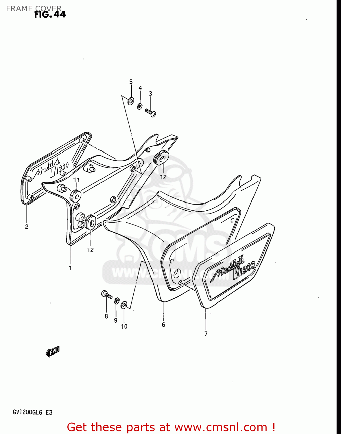 FRAME COVER GV1200GLF MADURA 1985 (F) USA (E03)