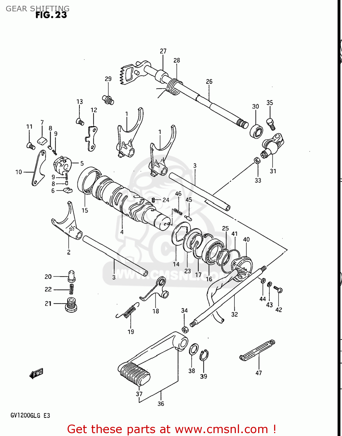 GEAR SHIFTING GV1200GLF MADURA 1985 (F) USA (E03)