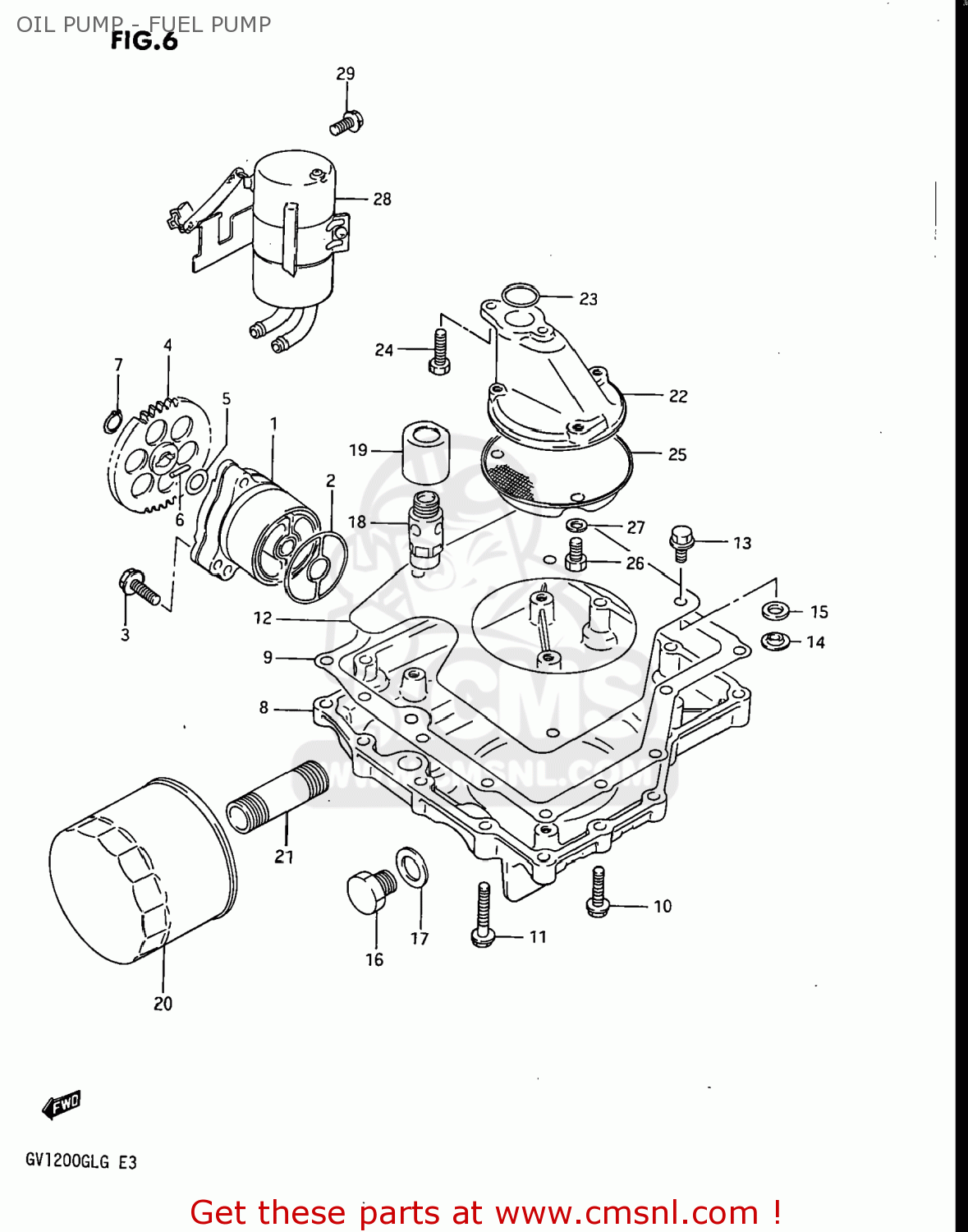 OIL PUMP - FUEL PUMP GV1200GLF MADURA 1985 (F) USA (E03)