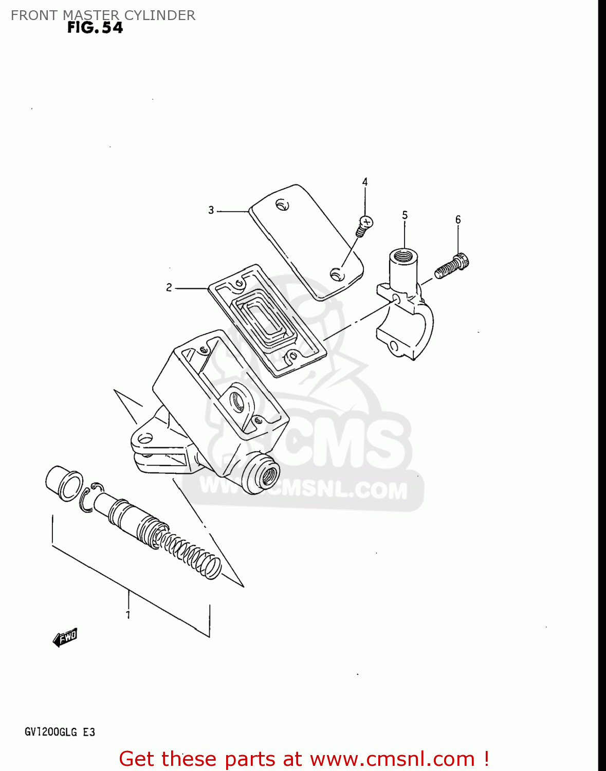 FRONT MASTER CYLINDER GV1200GLF MADURA 1986 (G) USA (E03)