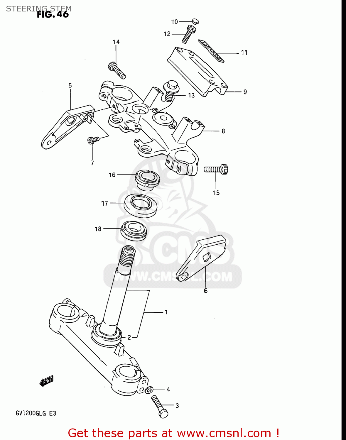 STEERING STEM GV1200GLF MADURA 1986 (G) USA (E03)