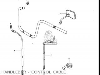 HANDLEBAR - CONTROL CABLE - GV1200GLF MADURA 1986 (G) USA (E03)