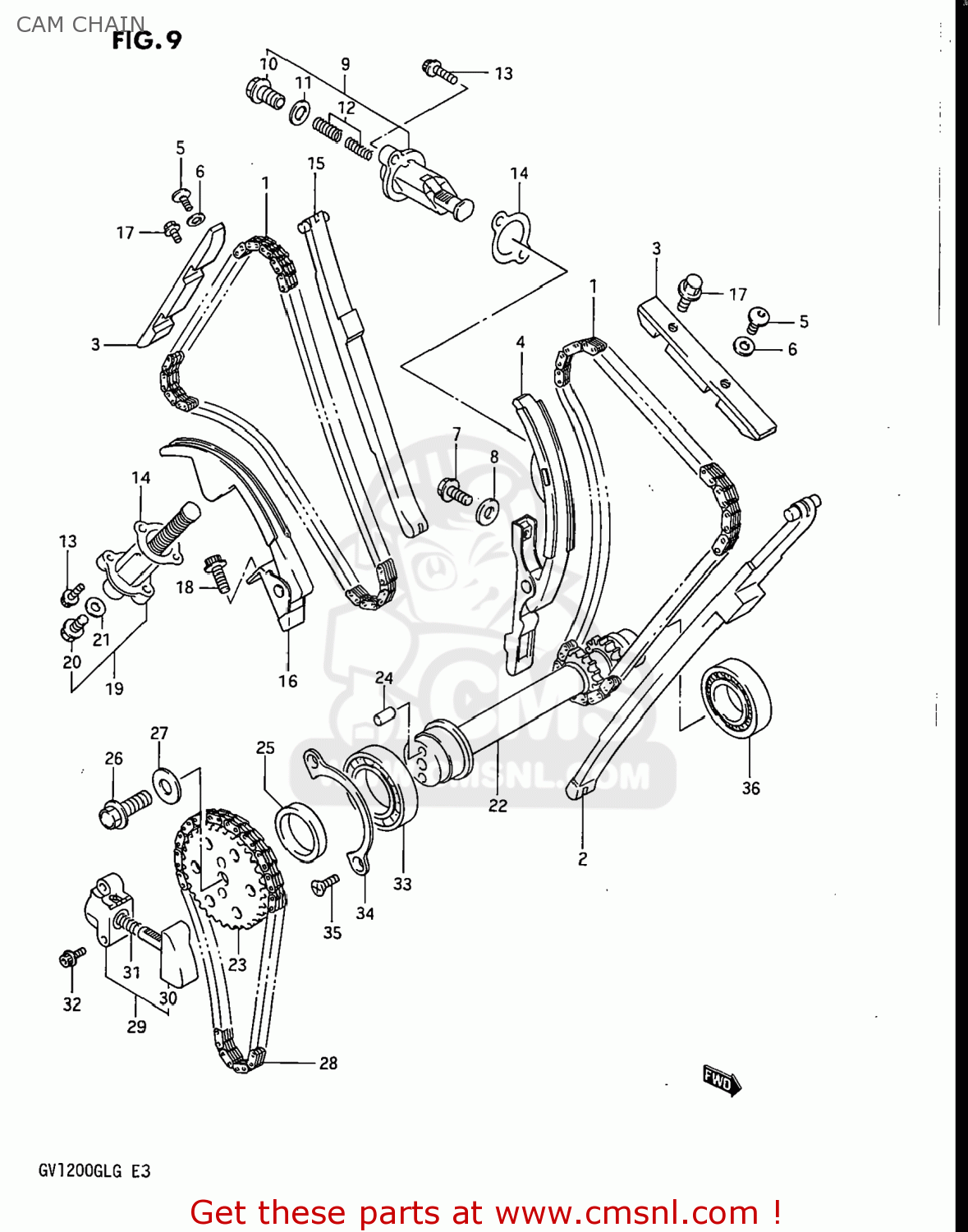 CAM CHAIN GV1200GLF2 MADURA 1985 (F) USA (E03)
