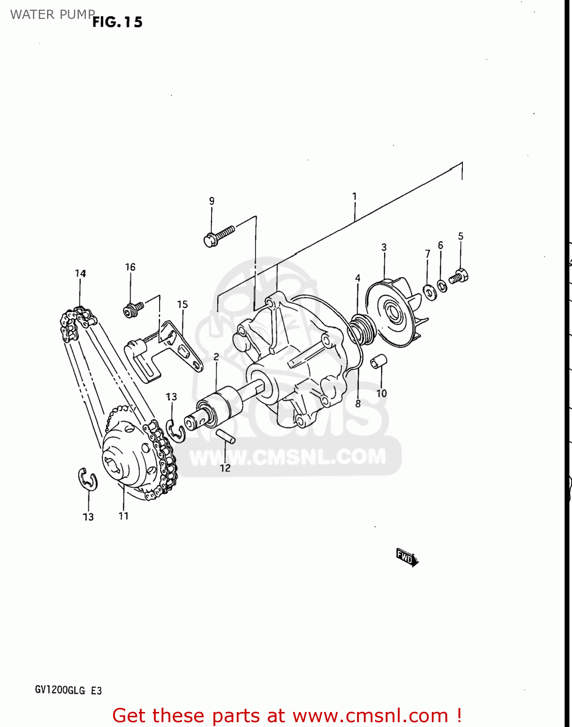 WATER PUMP GV1200GLF2 MADURA 1985 (F) USA (E03)