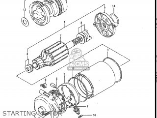 STARTING MOTOR - GV1200GLF2 MADURA 1985 (F) USA (E03)