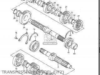 TRANSMISSION (MODEL F/F2) - GV1200GLF2 MADURA 1985 (F) USA (E03)