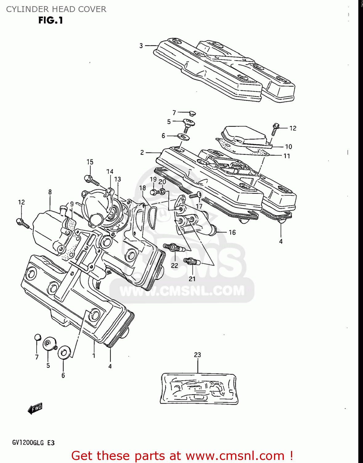 CYLINDER HEAD COVER GV1200GLF2 MADURA 1986 (G) USA (E03)