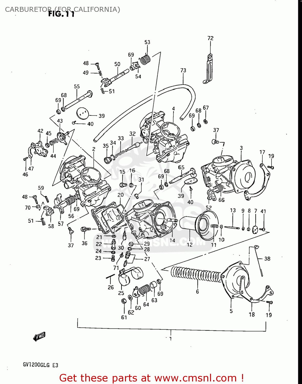 CARBURETOR (FOR CALIFORNIA) GV1200GLG MADURA 1985 (F) USA (E03)