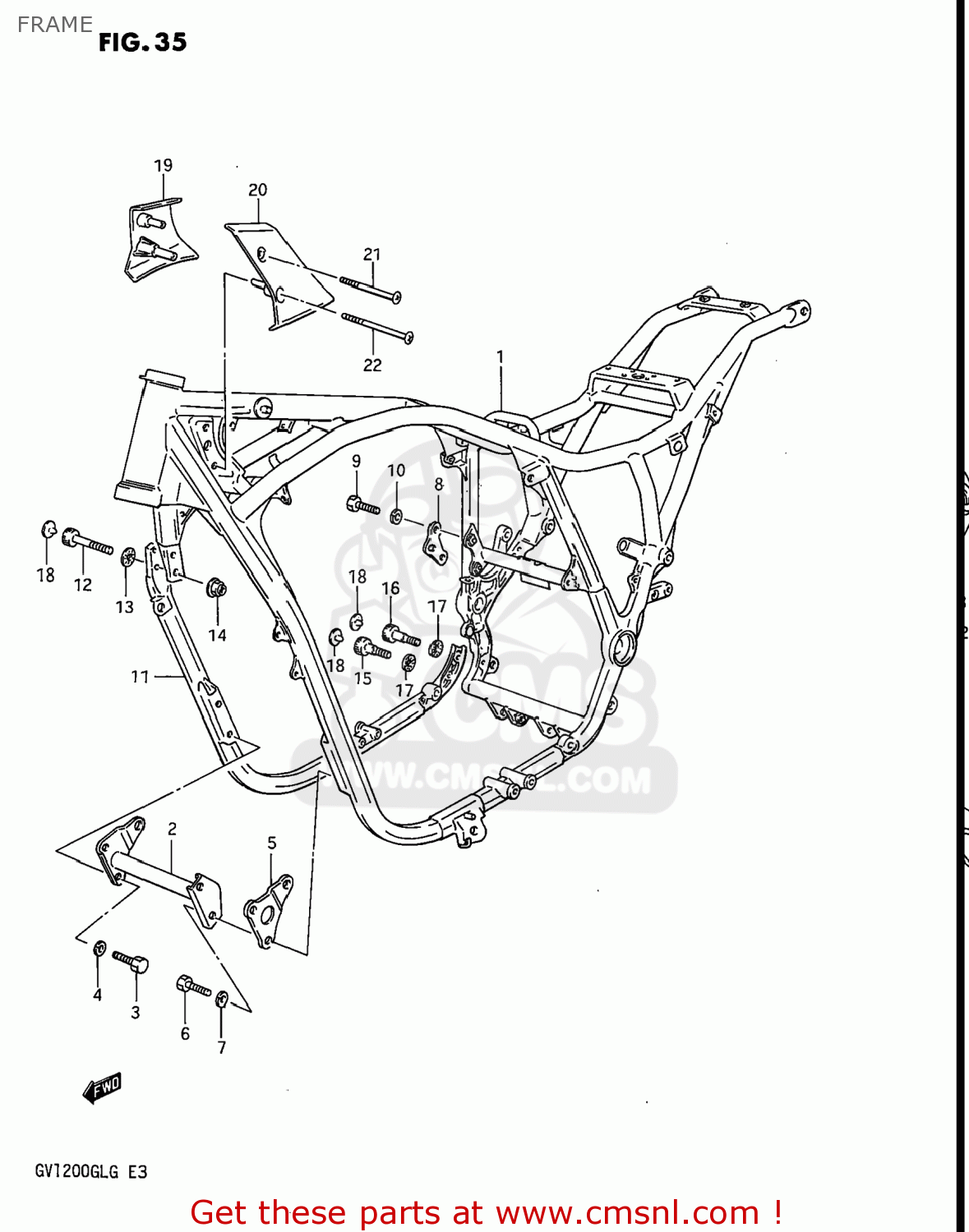 FRAME GV1200GLG MADURA 1985 (F) USA (E03)