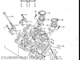 CYLINDER HEAD (FRONT) - GV1200GLG MADURA 1985 (F) USA (E03)
