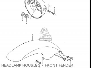 HEADLAMP HOUSING - FRONT FENDER - GV1200GLG MADURA 1985 (F) USA (E03)