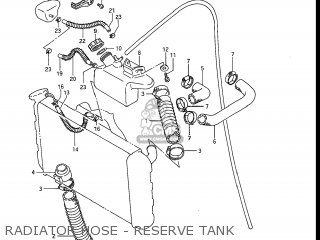 RADIATOR HOSE - RESERVE TANK - GV1200GLG MADURA 1985 (F) USA (E03)