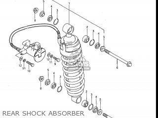 REAR SHOCK ABSORBER - GV1200GLG MADURA 1985 (F) USA (E03)