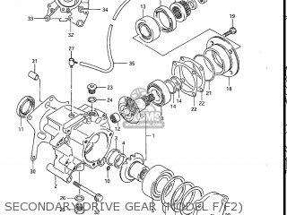 SECONDARY DRIVE GEAR (MODEL F/F2) - GV1200GLG MADURA 1985 (F) USA (E03)