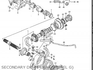 SECONDARY DRIVE GEAR (MODEL G) - GV1200GLG MADURA 1985 (F) USA (E03)