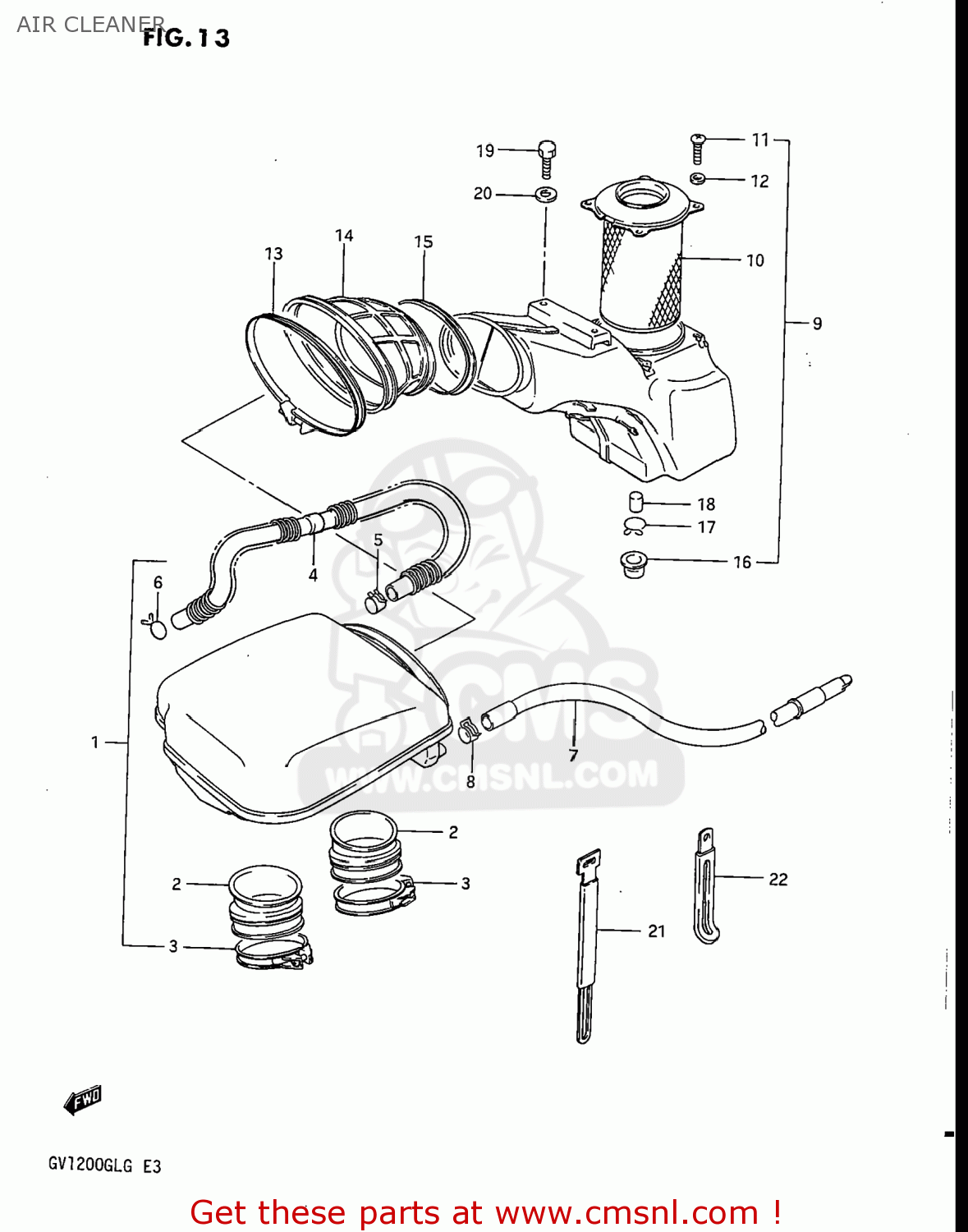 AIR CLEANER GV1200GLG MADURA 1986 (G) USA (E03)