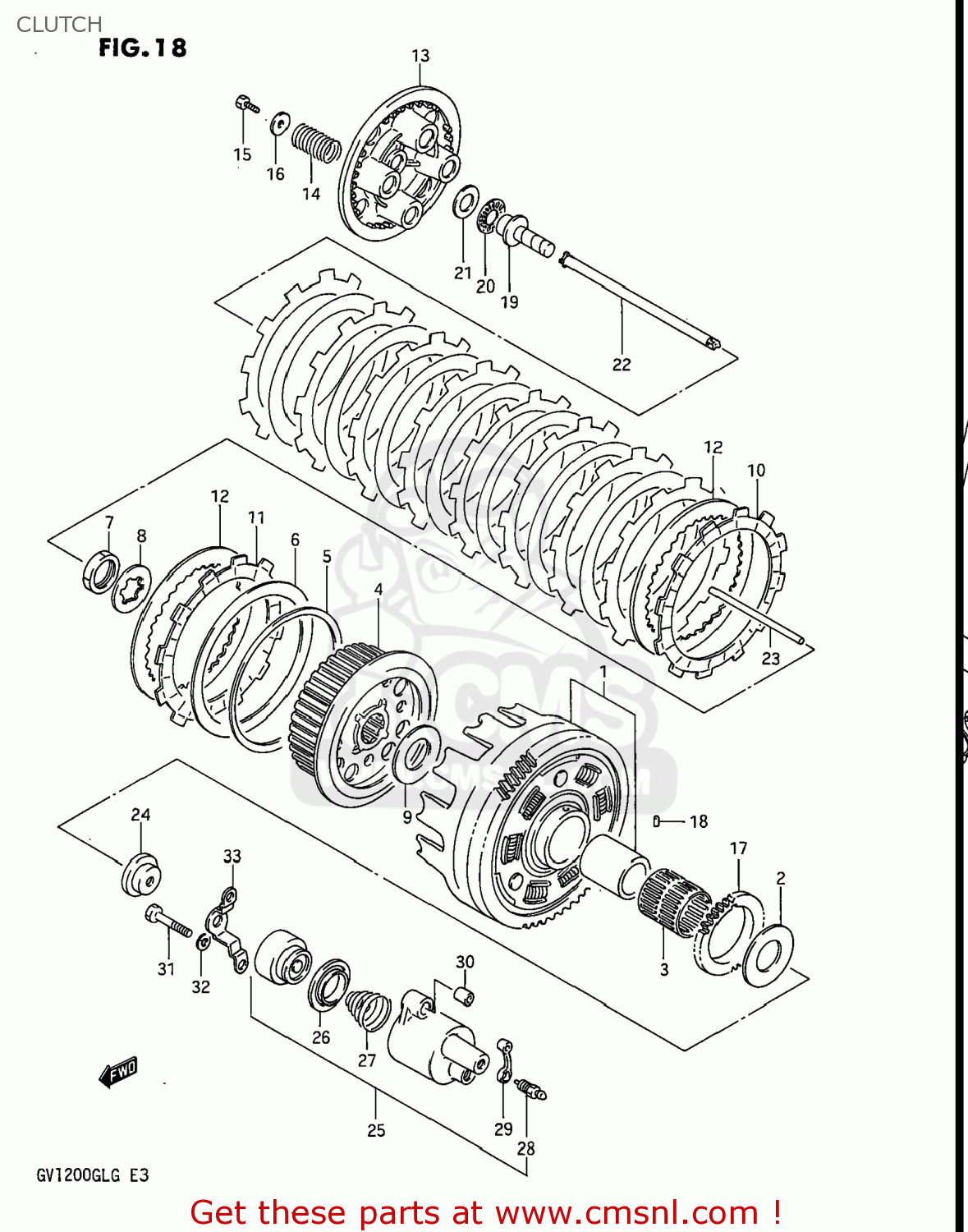 CLUTCH GV1200GLG MADURA 1986 (G) USA (E03)