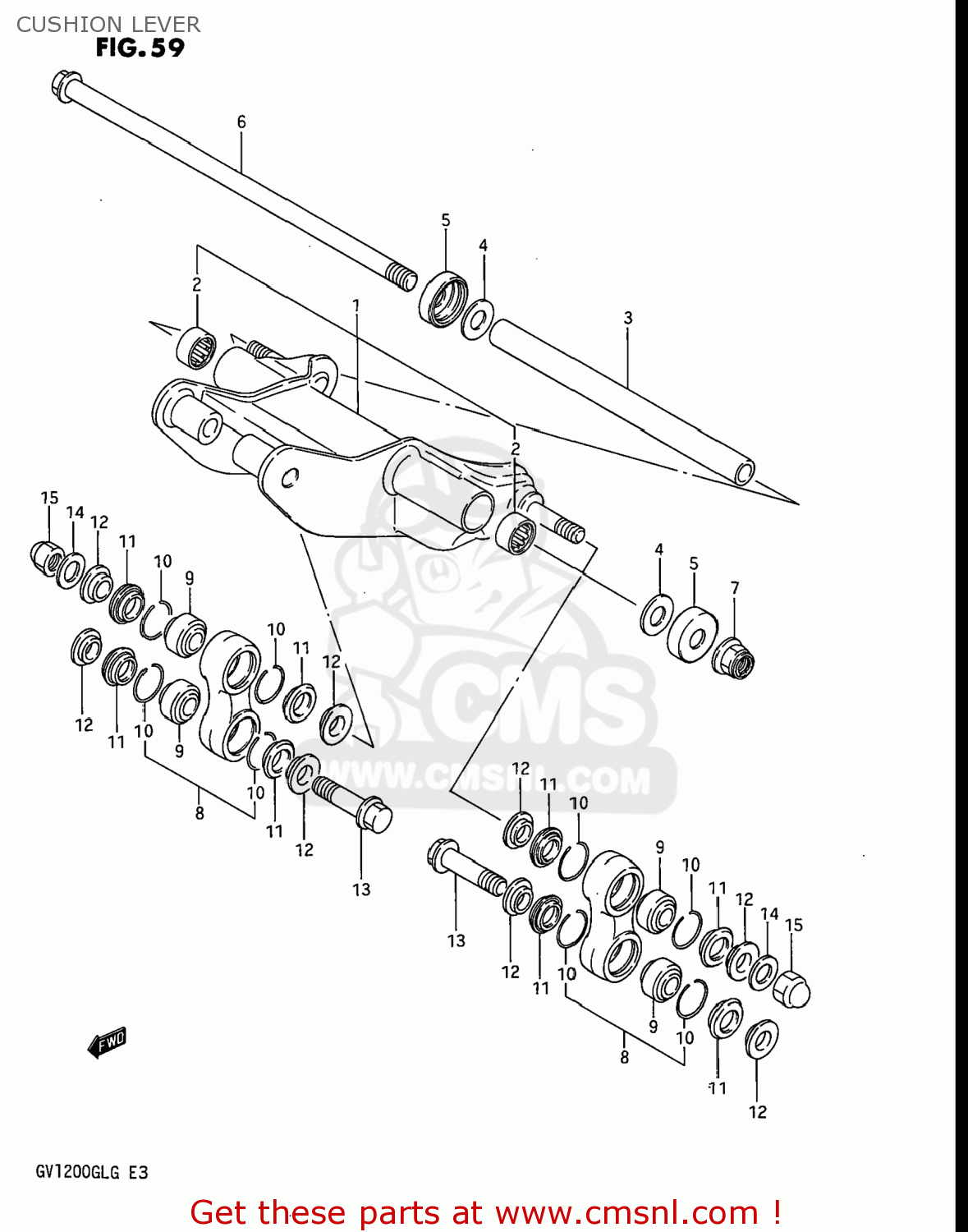 CUSHION LEVER GV1200GLG MADURA 1986 (G) USA (E03)