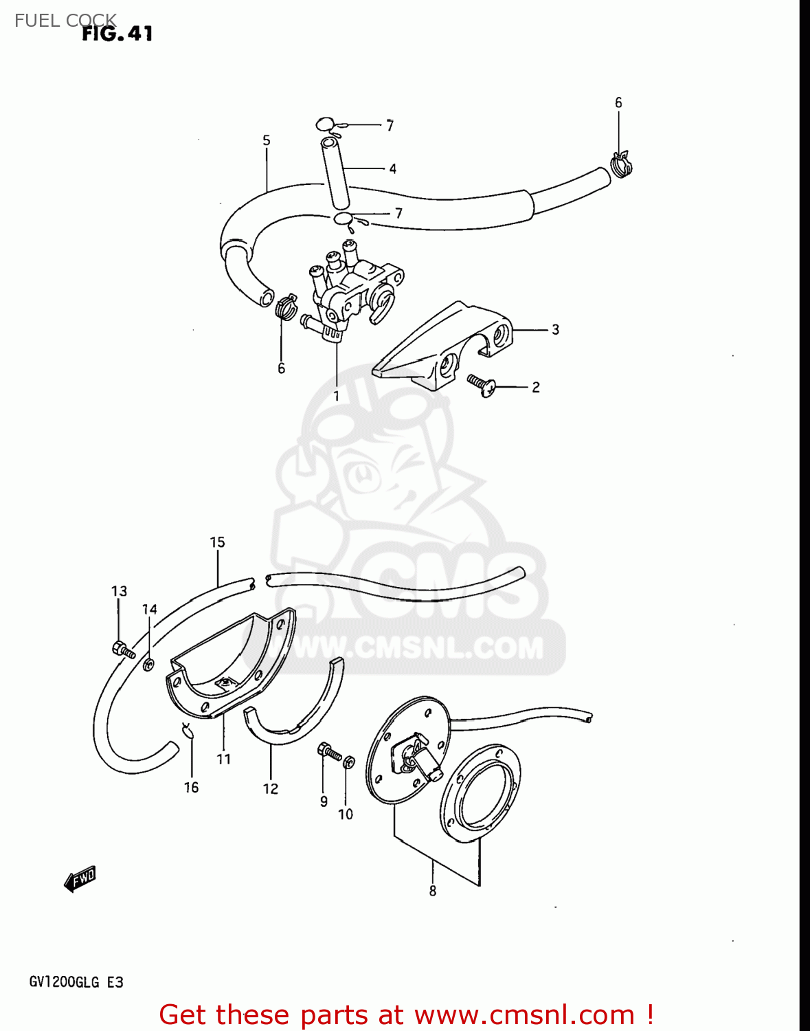 FUEL COCK GV1200GLG MADURA 1986 (G) USA (E03)