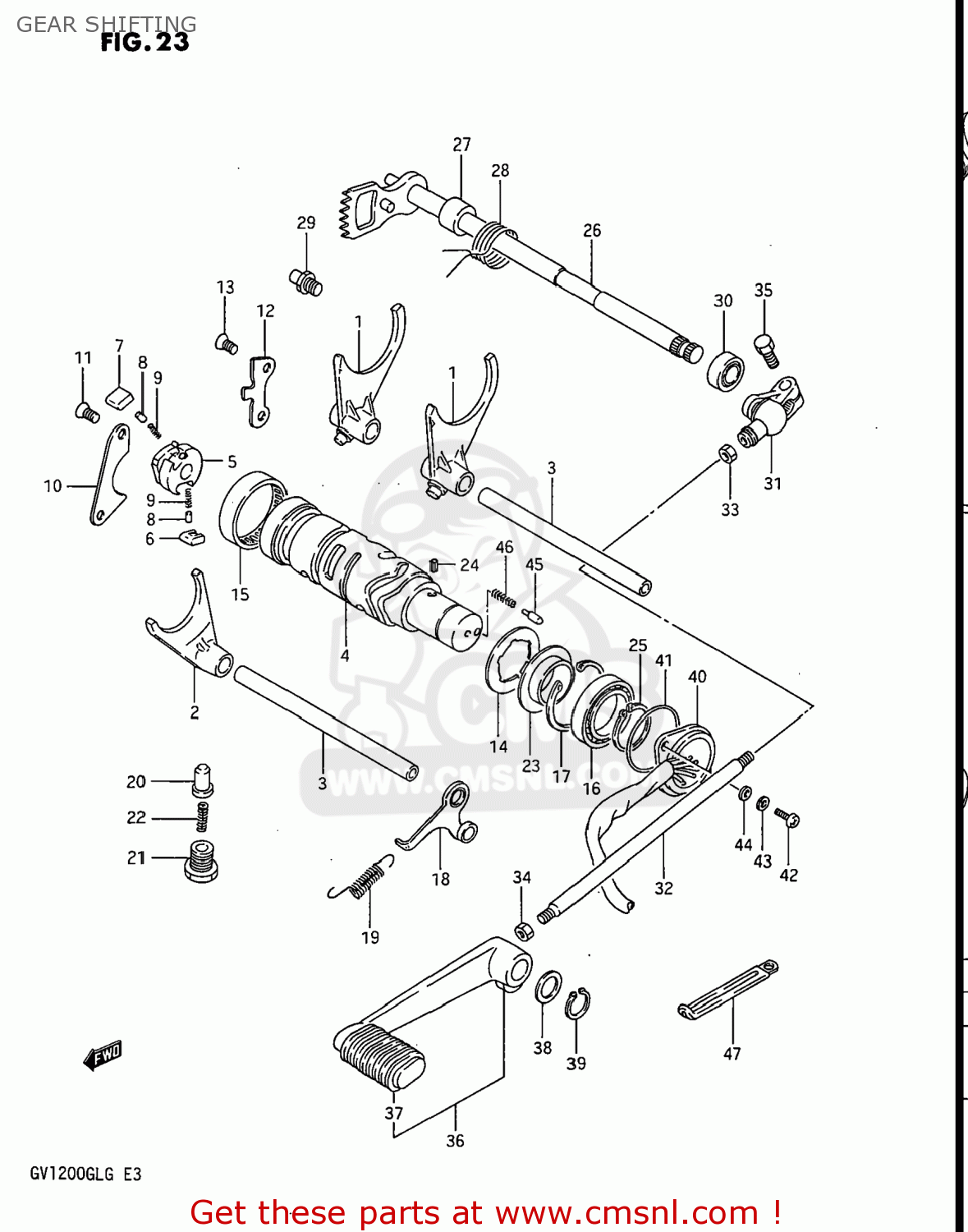 GEAR SHIFTING GV1200GLG MADURA 1986 (G) USA (E03)