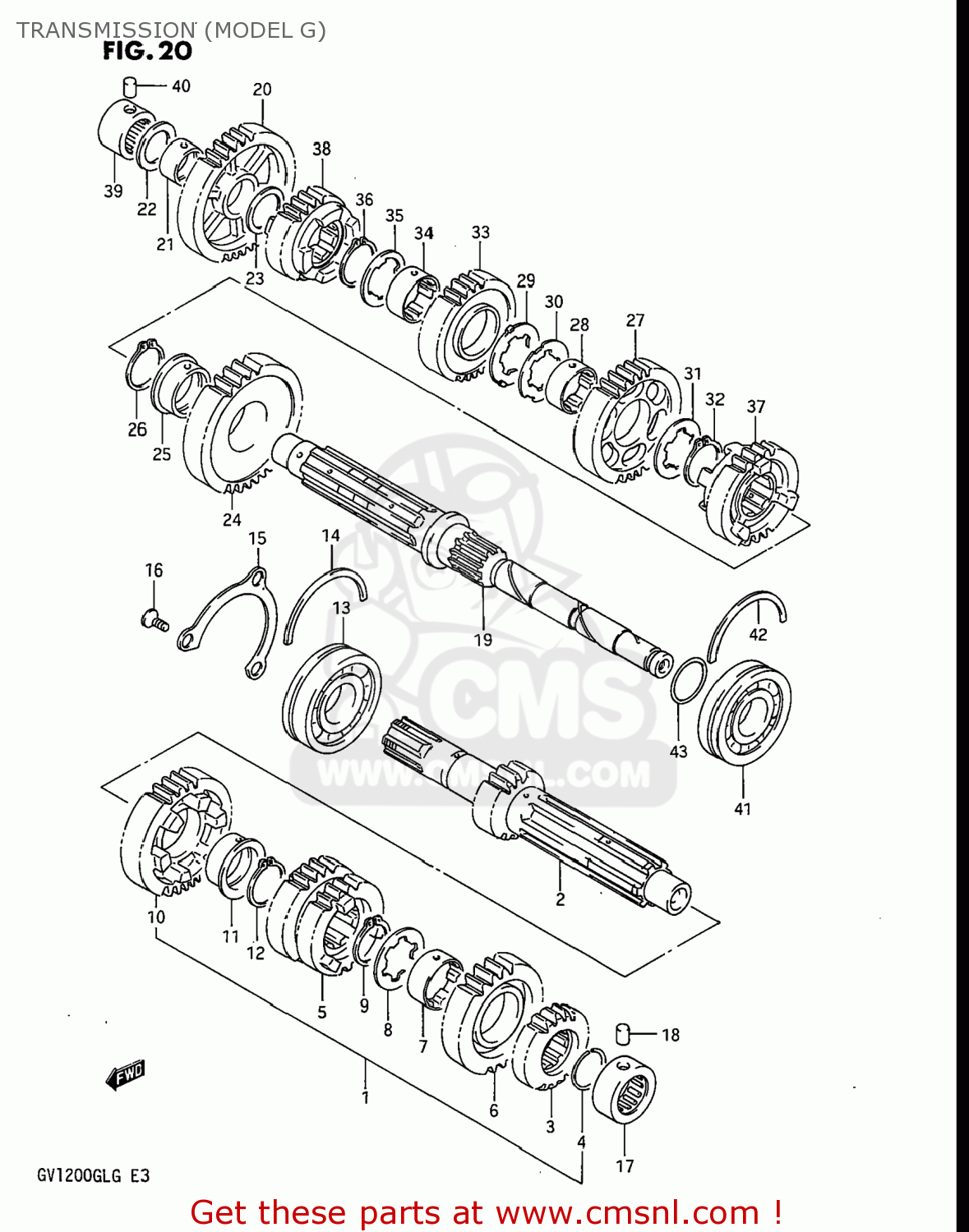 TRANSMISSION (MODEL G) GV1200GLG MADURA 1986 (G) USA (E03)